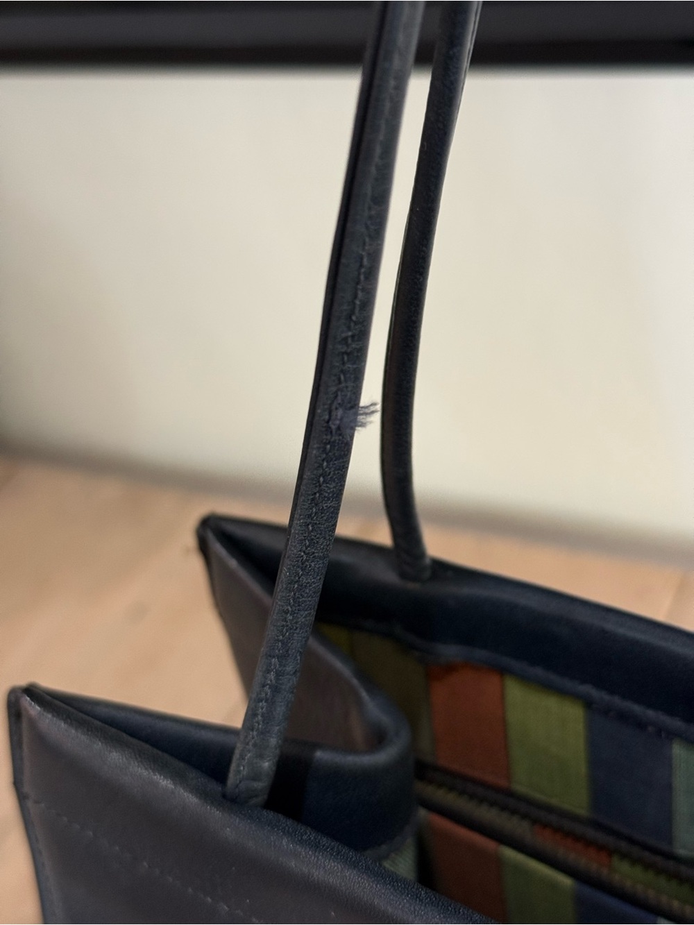 Rare Vintage Coach Bonnie Cashin Dinky Shopping Bag - Navy tote - Picture 9 of 16